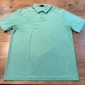 Nike Tiger Woods Golf Polo Shirt Green Performance Dri-FIT Snap Button‎
